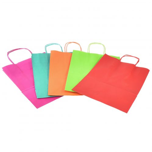Artikel Papieren draagtas cadeauzakje 23x12x30cm gekleurd 30 st