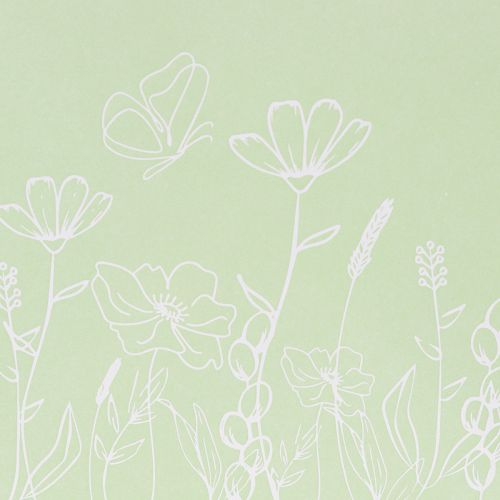 Artikel Cadeautasje met bloemenmotief, klein cadeautasje voor speciale gelegenheden, 12 cm, 12 stuks