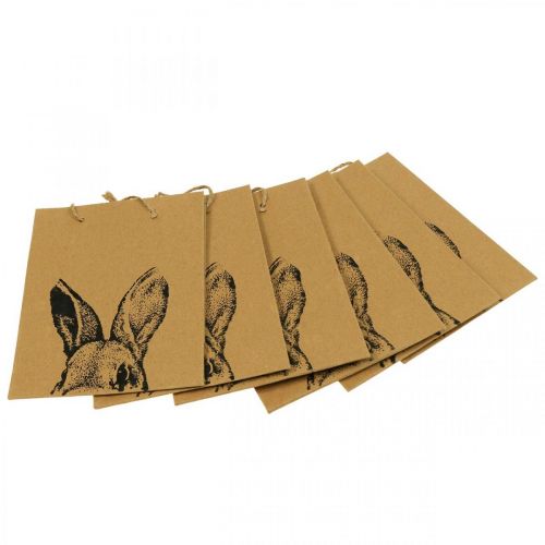 Artikel Kadozakje Pasen papieren zakje haasje bruin 16×6,5×20cm 6st