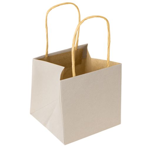 Artikel Papieren zakken met ster en handvat grijs assorti 10,5×10,5cm 9st