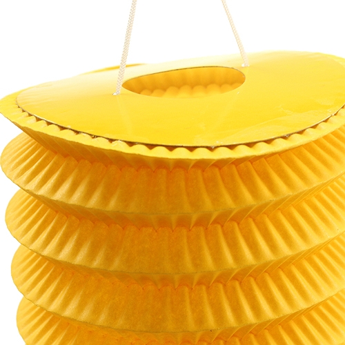Floristik24 Treinlantaarn Geel Ø10cm H13cm 8st