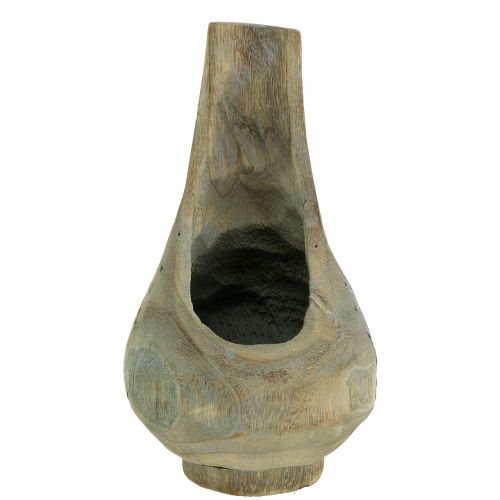 Floristik24 Bloempot Paulownia hout Ø17cm H30cm