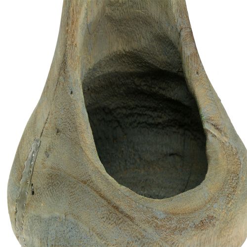 Floristik24 Bloempot Paulownia hout Ø17cm H30cm