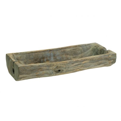 Floristik24 Decoratieve schaal Paulownia hout 37cm x 14cm H7cm