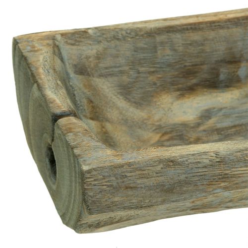 Floristik24 Decoratieve schaal Paulownia hout 37cm x 14cm H7cm