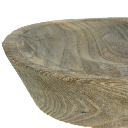 Artikel Decoratieve schaal paulowniahout ovaal 44cm x 19cm H8cm