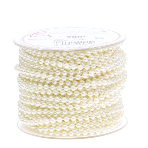 Artikel Parelsnoer creme 4mm 20m