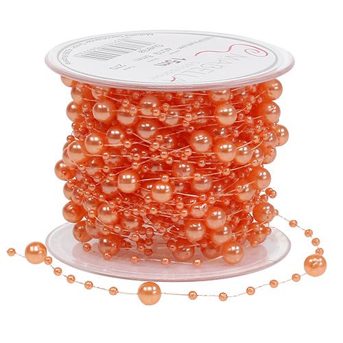 Floristik24 Parelcollier Oranje 6mm 15m