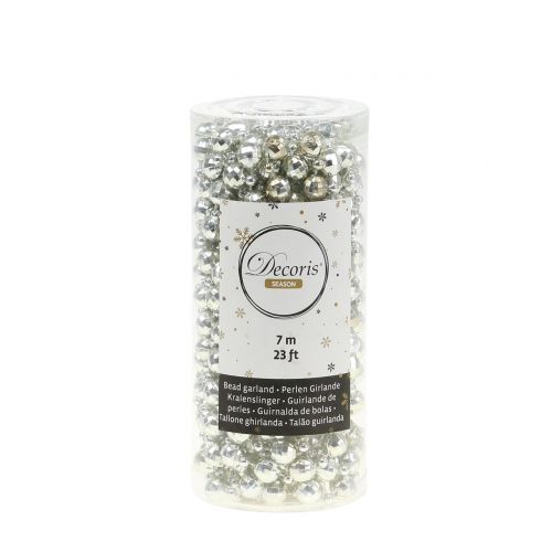 Floristik24 Parelslinger kerstboomketting lichtgroen 7m
