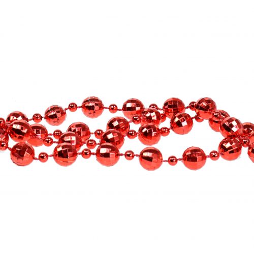 Floristik24 Parel slinger Kerstboomdecoratie rood 7m