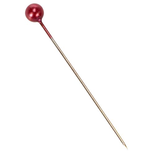 Rode decoratieve spelden met parelkop voor bloemisten, Ø4mm, 40mm, 150 stuks | Floristik24.nl