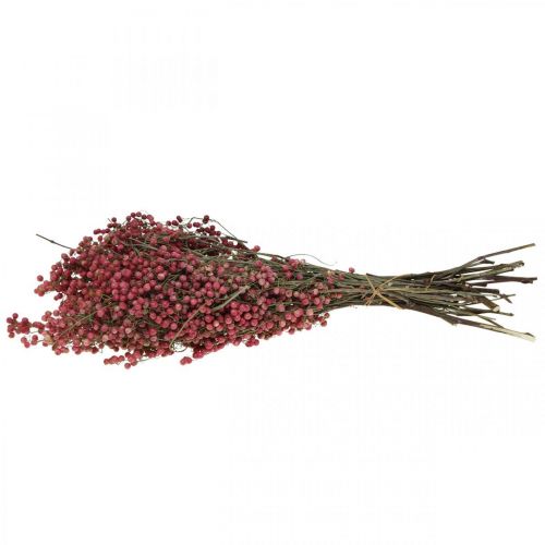 Floristik24 Peperbessen, droogbloemen, advent, roze peper, winterdecoraties L40–45cm 200g