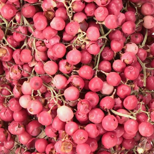 Artikel Peperkrans roze peperbessenkrans gedroogde krans Ø30cm