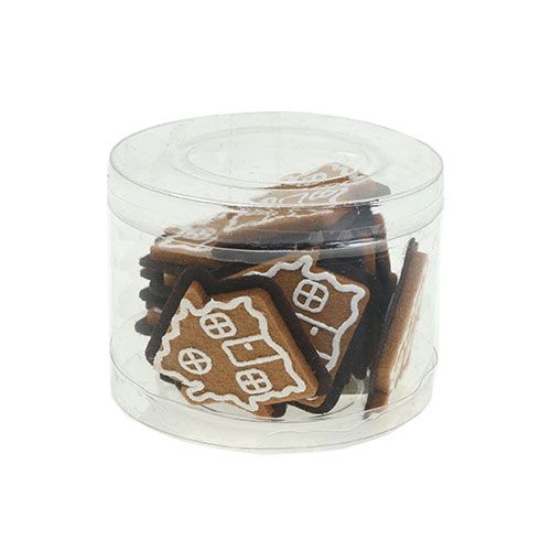 Floristik24 Peperkoekhuis met lijmpunt 4,5 cm 12st