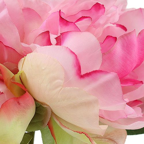 Floristik24 Pioenrozen met knop roze L30cm 2st