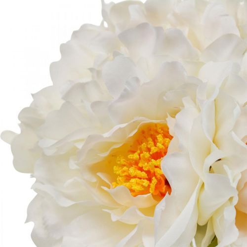 Artikel Pioenrozen Kunst Pioenrozen Wit Geel Kunstbloemen 7 Stuks