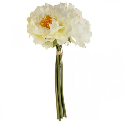 Artikel Pioenrozen Kunst Pioenrozen Wit Geel Kunstbloemen 7 Stuks
