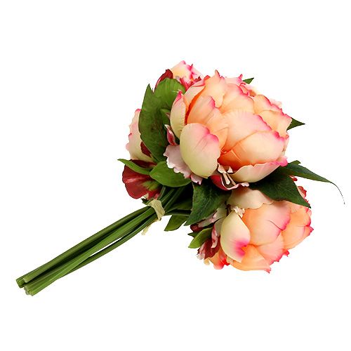 Floristik24 Pioen boeket perzik 30cm