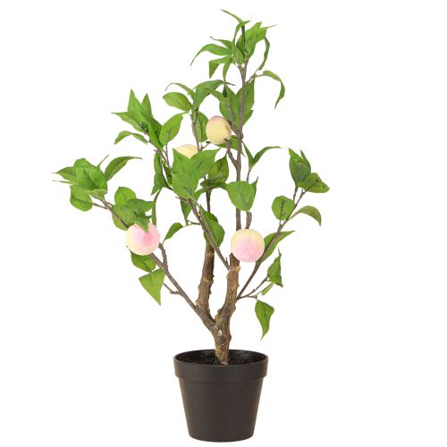 Artikel Perzikboom in pot met 4 vruchten Kunstmatig H53cm