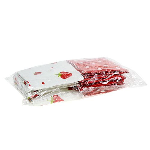 Floristik24 Plantendoos 10x10cm 8st. Rood / Wit