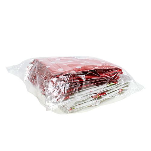 Floristik24 Plantenbak 12x12cm 6st. rood Wit