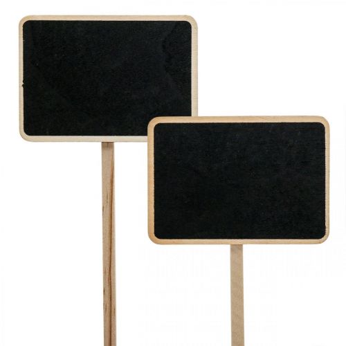 Artikel Plantenpluggen houten insteekborden mini krijtbord 8,5×6cm 6st