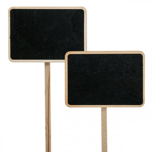 Floristik24 Plantenpluggen houten insteekborden mini krijtbord 8,5×6cm 6st