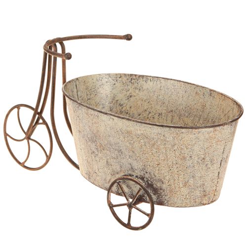 Artikel Plantenfiets bloempot fiets roestgrijs 34×16×18cm