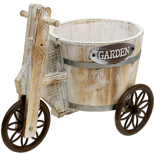 Planter driewieler wit H25cm