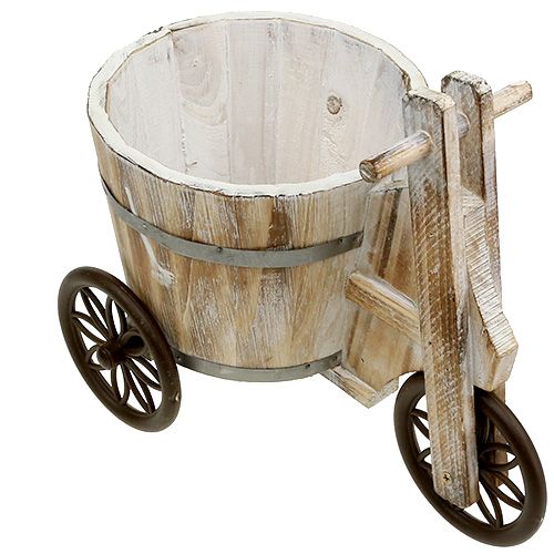 Floristik24 Planter driewieler wit H25cm