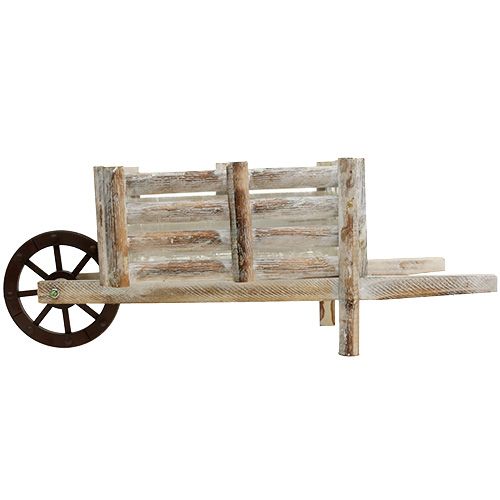 Floristik24 Plantenbak kruiwagen wit 58cm x 22cm x 20cm