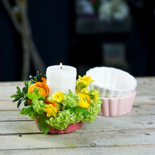 Floristik24 Planter bakvorm, cakevorm voor opplant, keramische pot H5cm Ø12.5cm 3st