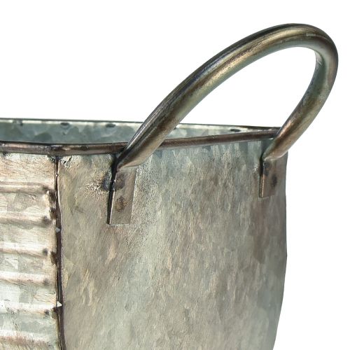 Floristik24 Plantengoot metaal L44cm/37,5cm set van 2
