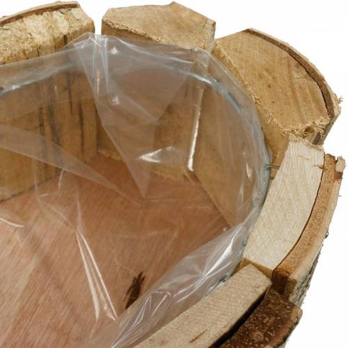 Artikel Plantenbak, hartvormige houten schaal, berkenhouten plantenbak, hartvormige schaal 27 × 28cm