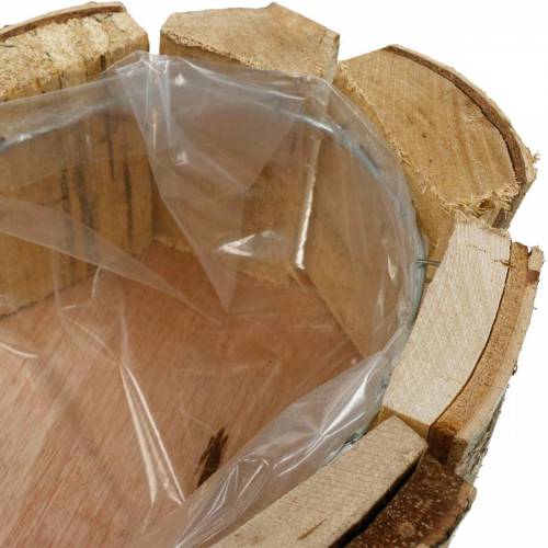 Floristik24 Plantenbak, hartvormige houten schaal, berkenhouten plantenbak, hartvormige schaal 27 × 28cm