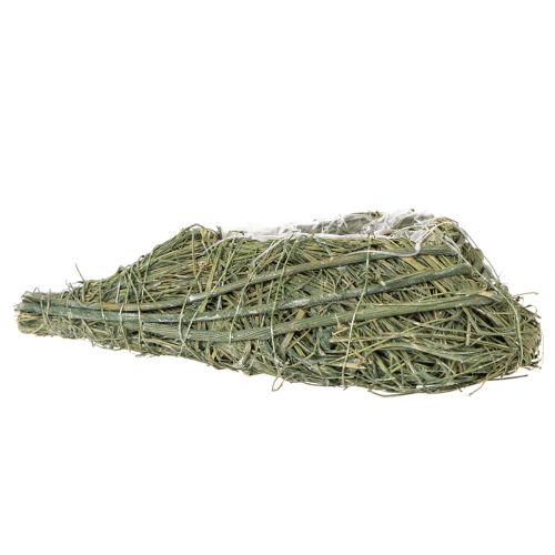 Plantenhart gemaakt van natuurlijk materiaal met folie-inzetstuk, 22 cm, 2 stuks | Floristik24.nl
