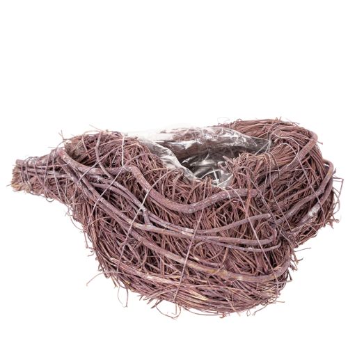 Decoratief hart gemaakt van takjes met plantfolie, 20 cm, 2 stuks | Floristik24.nl