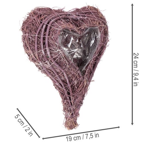 Plantenhart met folieversiering, 24 cm | Floristik24.nl