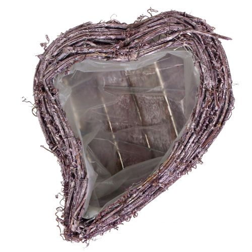 Floristik24 Plantenhart van liaan braam wit gewassen 27cm x 24cm