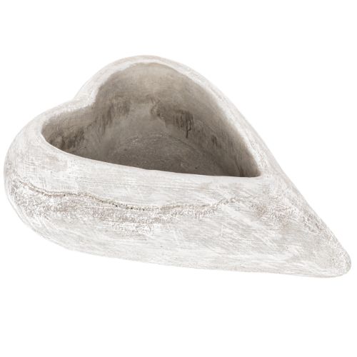 Decoratieve hartvormige schaal, grijs; kleine hartvormige plantenpot, 19 cm kopen | Floristik24.nl