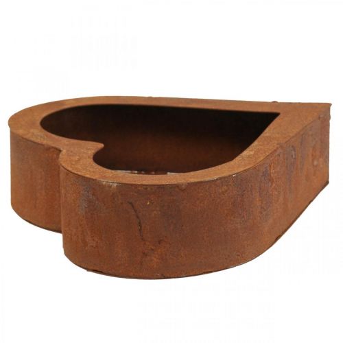 Floristik24 Plantenhart metaal patina decoratieve plantenbak metaal 20×20×5cm