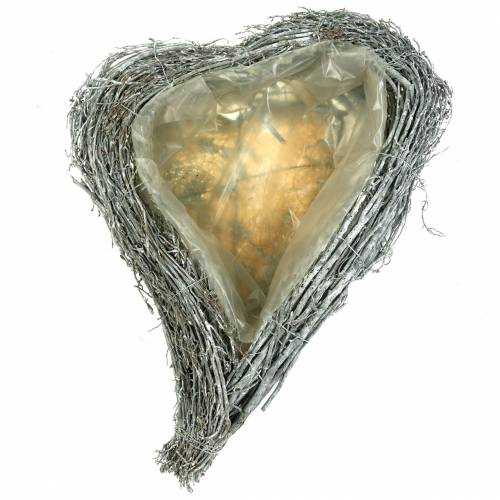 Floristik24 Plantenharttakken wit gewassen 60cm x 42cm