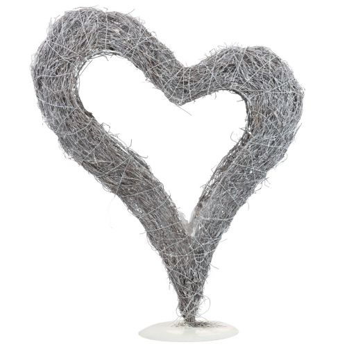 Floristik24 Plant Hart Staande Wijnstok Hart Witte Tafeldecoratie 36×9×48cm