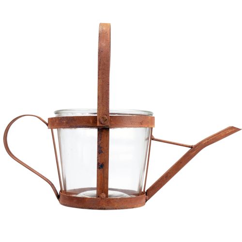 Floristik24 Gieter decoratie lantaarn plantenpot tuindecoratie roest 29cm