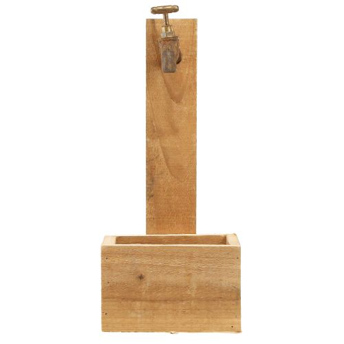 Artikel Plantenbak Houten Fonteinbak Optiek Natuurlijk Roest L15.5cm