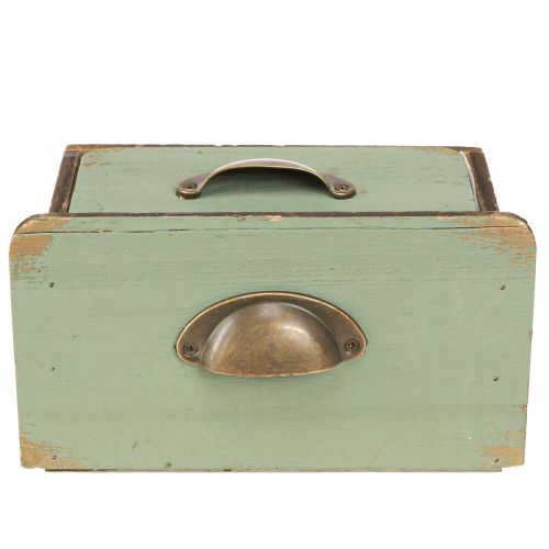 Artikel Plantenbak houten lades decoratie 22/18cm set van 2 stuks