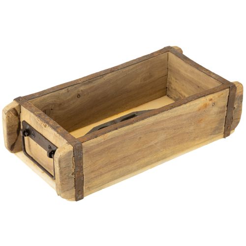 Floristik24 Plantenbak houten baksteenvorm hout upcycling 32×15×10cm