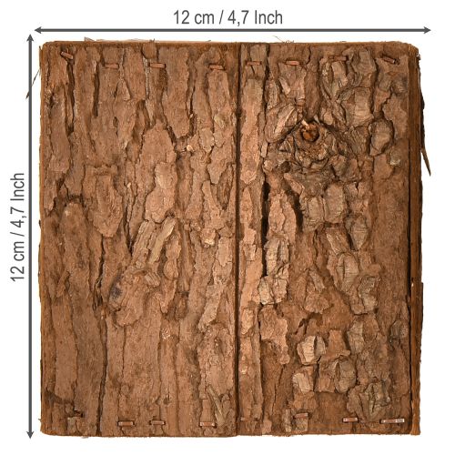 Artikel Vierkante houten plantenbak met dennenschors en plantenbak 12×12cm