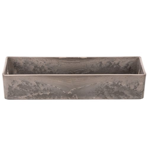 Compacte rechthoekige schaal, veelzijdig te gebruiken voor decoratie en beplanting, 23 cm | Floristik24.nl