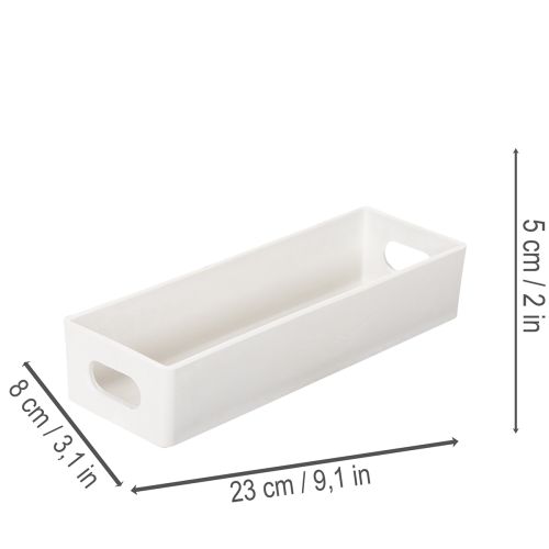 Rechthoekig dienblad met handvatten voor opbergen en tafeldecoratie, 32 cm | Floristik24.nl